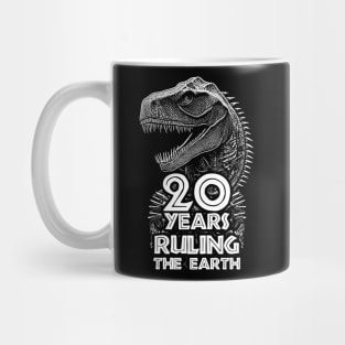 20th Anniversary - Dinosaur Lovers Birthday Mug